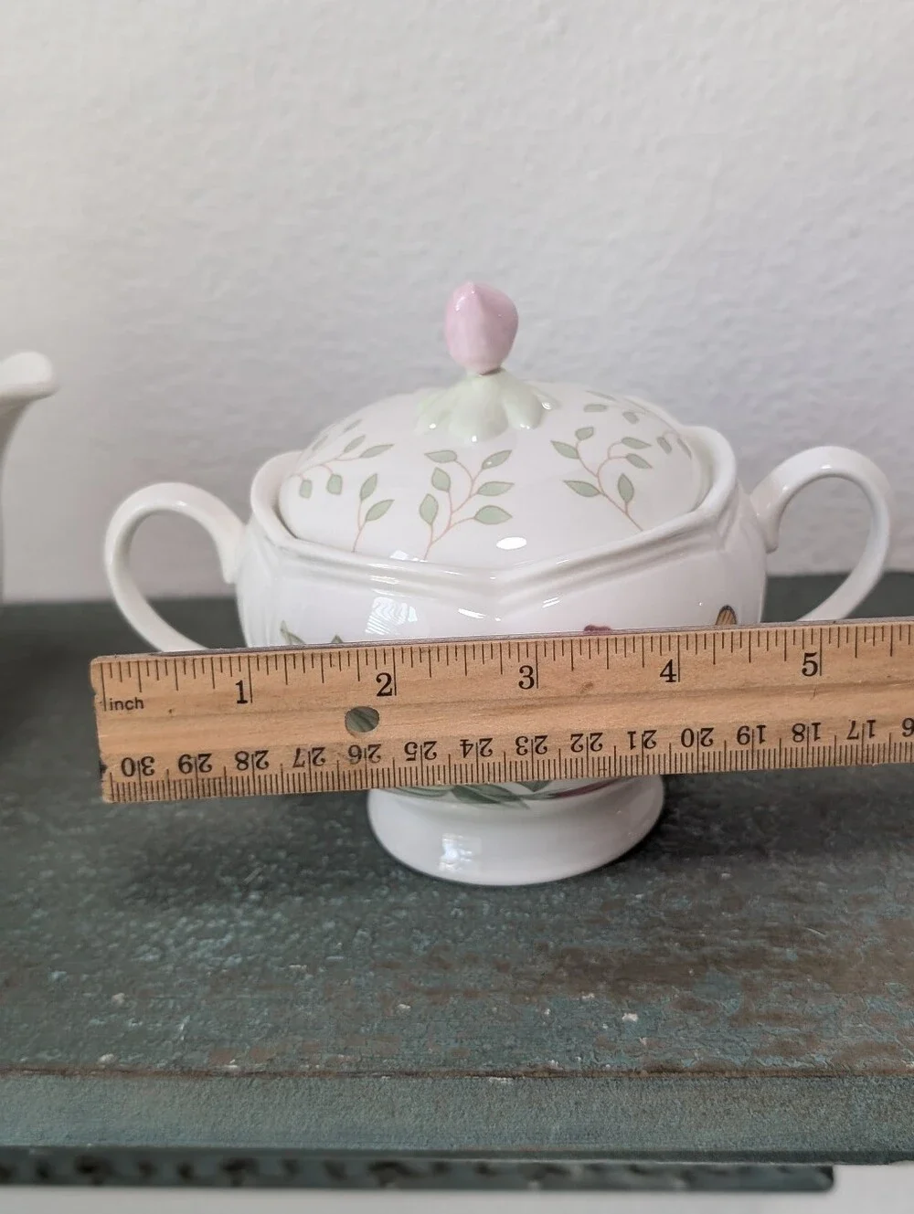 Vintage Lenox Butterfly Meadow Creamer and Lidded Sugar Louise Le Luyer Floral